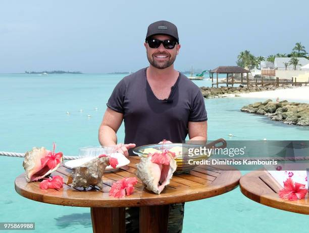 Cody Alan prepares Bahamian conch salad at Sandals Royal Bahamian Spa Resort & Offshore Island on June 15, 2018 in Nassau, Bahamas.