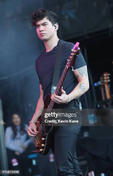 Calum Hood of 5 Seconds of Summer performs onstage during 2018 BLI Summer Jam at Northwell Health at Jones Beach Theater on June 15, 2018 in Wantagh,...