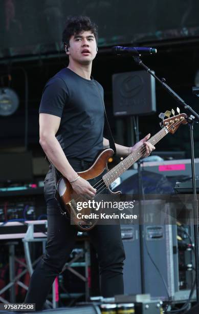 Calum Hood of 5 Seconds of Summer performs onstage during 2018 BLI Summer Jam at Northwell Health at Jones Beach Theater on June 15, 2018 in Wantagh,...