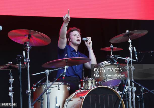 Ashton Irwin of 5 Seconds of Summer performs onstage during 2018 BLI Summer Jam at Northwell Health at Jones Beach Theater on June 15, 2018 in...