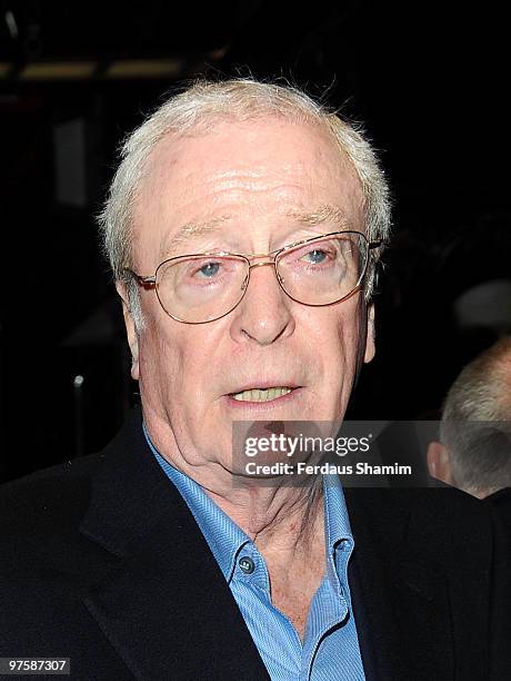 Sir Michael Caine attends the premiere of Love Never Dies, at the Adelphi Theatre on March 9, 2010 in London, England.