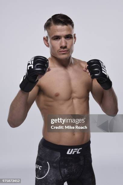 Nathaniel Wood of England poses for a portrait during a UFC photo session on May 29, 2018 in Utica, New York.