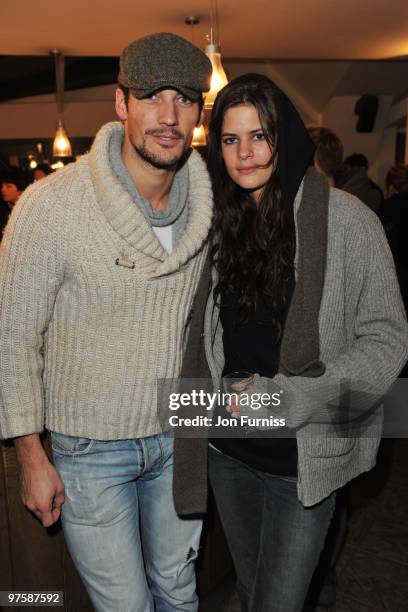 David Gandy and Chloe Pridham attend the launch of SAW Alive - the World's most extreme live horror maze at Thorpe Park on March 9, 2010 in Chertsey,...
