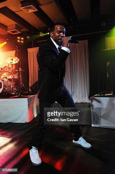 Craig David performs live to promote his new album 'Signed Sealed Delivered' at Scala on March 9, 2010 in London, England.