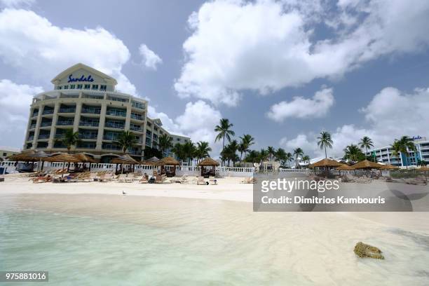 View of Sandals Royal Bahamian Spa Resort & Offshore Island on June 15, 2018 in Nassau, Bahamas.