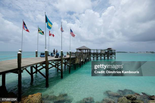 View of Sandals Royal Bahamian Spa Resort & Offshore Island on June 14, 2018 in Nassau, Bahamas.