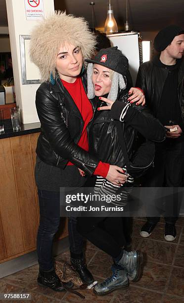 Lois and Jaime Winstone attend the launch of SAW Alive - the World's most extreme live horror maze at Thorpe Park on March 9, 2010 in Chertsey,...