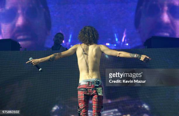 Trevor Dahl of Cheat Codes performs on the Pavillion stage during the 2018 Firefly Music Festival on June 15, 2018 in Dover, Delaware.