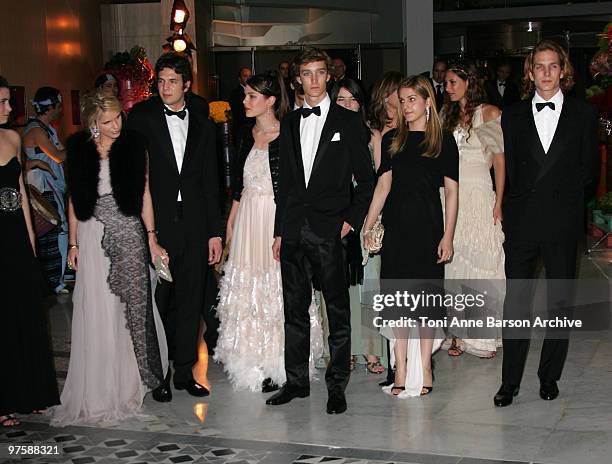 Charlotte Casiraghi, Pierre Casiraghi, Tatiana Santo Domingo and Andrea Casiraghi