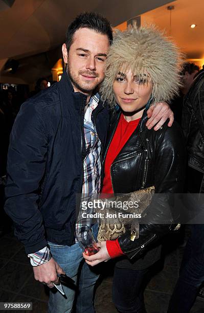 Danny Dyer and Lois Winstone attend the launch of SAW Alive - the World's most extreme live horror maze at Thorpe Park on March 9, 2010 in Chertsey,...