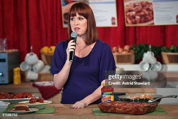 Actress Molly Ringwald attends the Ragu recipe for a good start program kick off at the 24th Street Loft on March 9, 2010 in New York City.