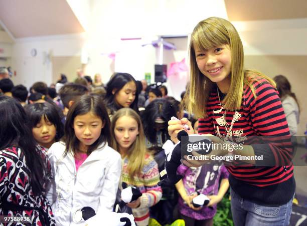 Bindi Irwin promotes her new movie "Free Willy: Escape from Pirate's Cove" at the Toronto Zoo on March 9, 2010 in Scarborough, Canada.