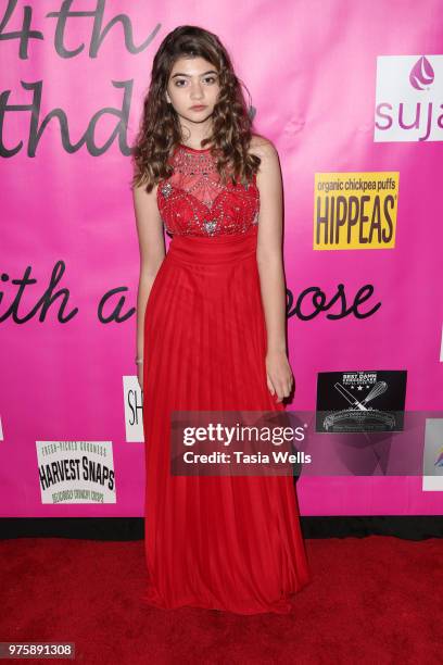 Samantha Gangal attends Jillian Estell's red carpet birthday party with a purpose benefitting The Celiac Disease Foundation on June 15, 2018 in Los...