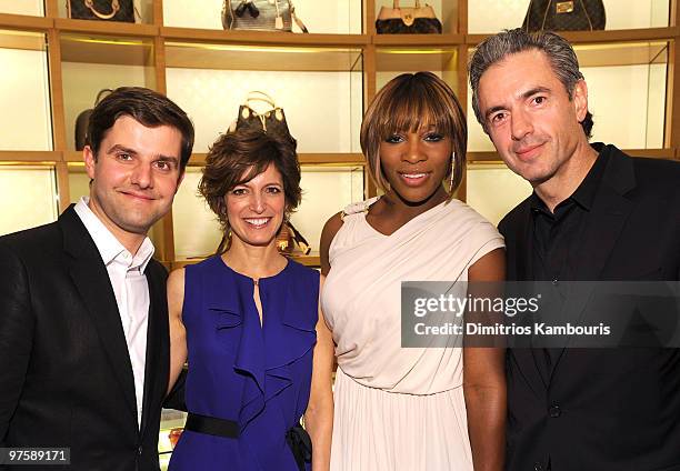 Charles Delaplane, Glamour Magazine Editor-in-Chief Cindi Leive, tennis player Serena Williams and President and CEO of Louis Vuitton North America...