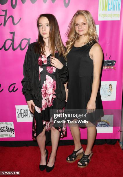 Chloe Clark and Paige Stinson attend Jillian Estell's red carpet birthday party with a purpose benefitting The Celiac Disease Foundation on June 15,...