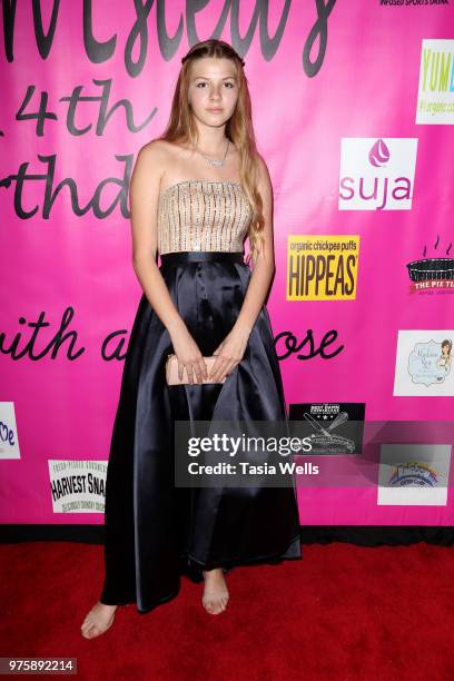 Rimea Kasprzak attends Jillian Estell's red carpet birthday party with a purpose benefitting The Celiac Disease Foundation on June 15, 2018 in Los...