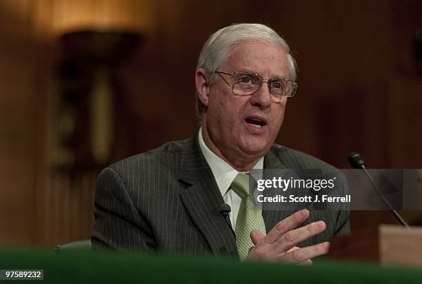 Dennis Van Roekel, president of the National Education Association , during the Senate Health, Education, Labor and Pensions hearing on the...