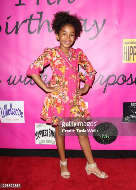 Jordyn Curet attends Jillian Estell's red carpet birthday party with a purpose benefitting The Celiac Disease Foundation on June 15, 2018 in Los...