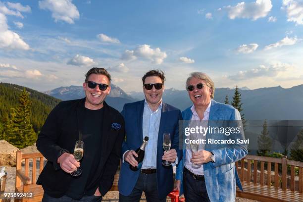 Tyler Florence, Rocco DiSpirito, and Dean Fearing attend the FOOD & WINE 36th annual FOOD & WINE Classic in Aspen at the top of Aspen Mountain on...