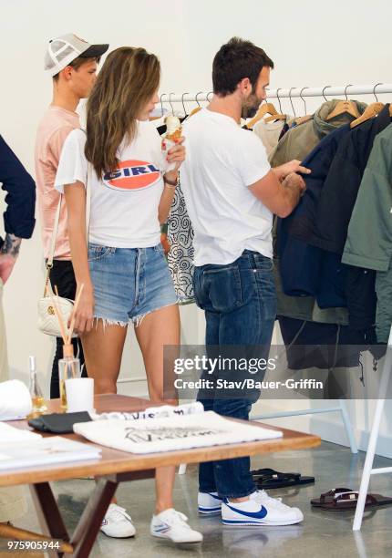 Alessandra Ambrosio and her ex-fiance, Jamie Mazur are seen on June 15, 2018 in Los Angeles, California.