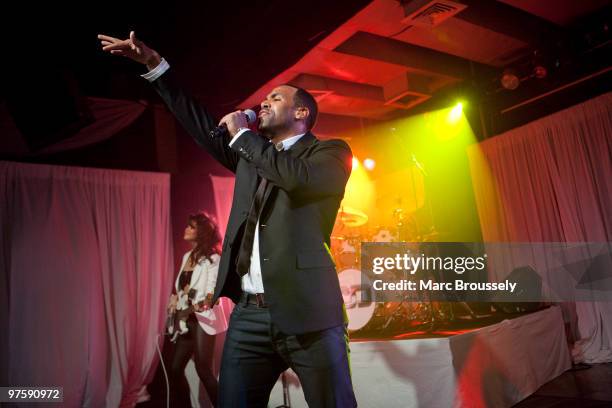 Craig David performs on stage during his new album launch party at Scala on March 9, 2010 in London, England.