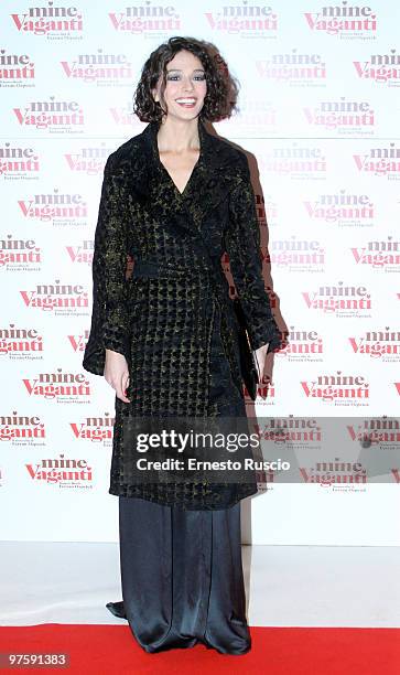 Nicole Grimaudo attends the "Mine Vaganti" premiere at Auditorium Della Conciliazione on March 9, 2010 in Rome, Italy.