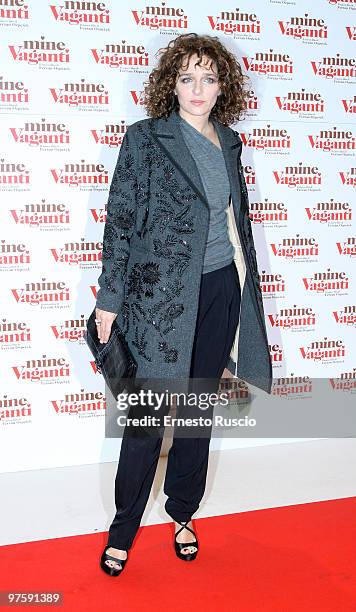 Valeria Golino attends the "Mine Vaganti" premiere at Auditorium Della Conciliazione on March 9, 2010 in Rome, Italy.