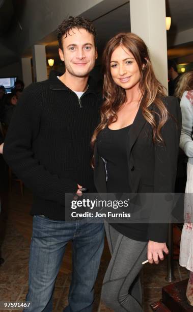 Gary Lucy and Chantelle Houghton attend the launch of SAW Alive - the world's most extreme live horror maze at Thorpe Park on March 9, 2010 in...
