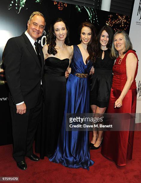 Father Mike, Summer, Sierra, Allegra Boggess and mother Kellun Turner attend the afterparty following the world premiere of "Love Never Dies" at the...
