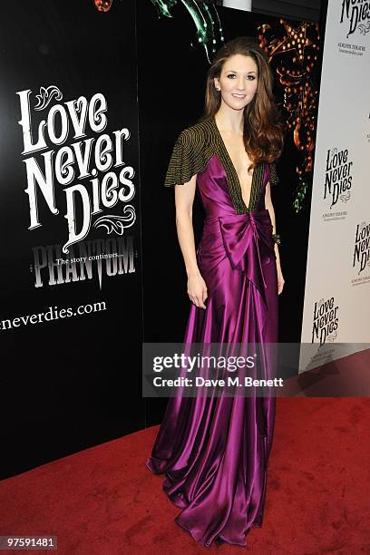 Summer Strallen attends the afterparty following the world premiere of "Love Never Dies" at the Old Billingsgate Market on March 9, 2010 in London,...