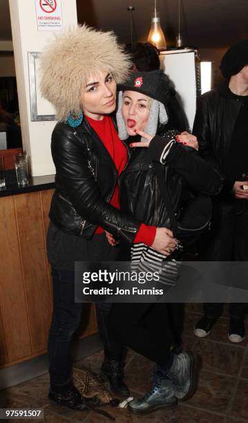 Lois Winstone and Jaime Winstone attend the launch of SAW Alive - the world's most extreme live horror maze at Thorpe Park on March 9, 2010 in...