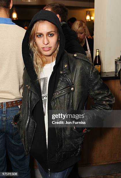 Alice Dellal attends the launch of SAW Alive - the world's most extreme live horror maze at Thorpe Park on March 9, 2010 in Chertsey, England.