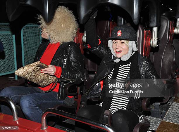 Lois Winstone and Jaime Winstone attend the launch of SAW Alive - the world's most extreme live horror maze at Thorpe Park on March 9, 2010 in...