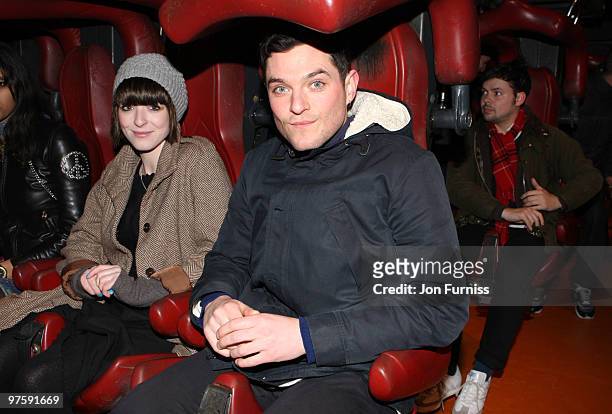 Sabilla Findlay and Mat Horne attend the launch of SAW Alive - the world's most extreme live horror maze at Thorpe Park on March 9, 2010 in Chertsey,...