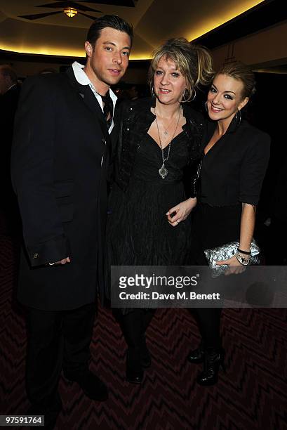 Duncan James, Sonia Friedman and Sheridan Smith arrive at the world premiere of "Love Never Dies" at the Adelphi Theatre on March 9, 2010 in London,...