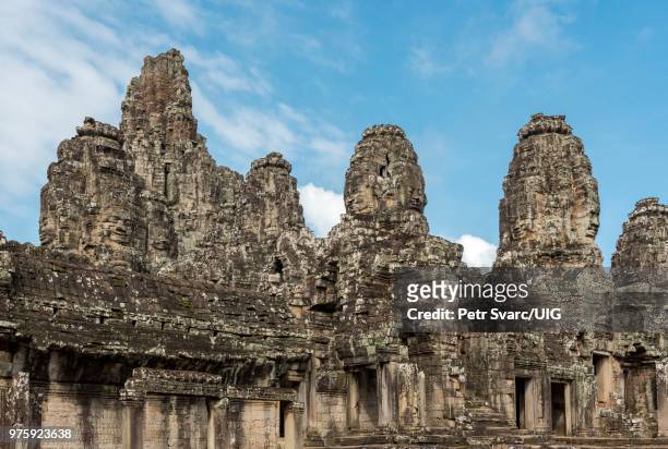 bayon temple, angkor thom, cambodia - guanyin bodhisattva stock-fotos und bilder