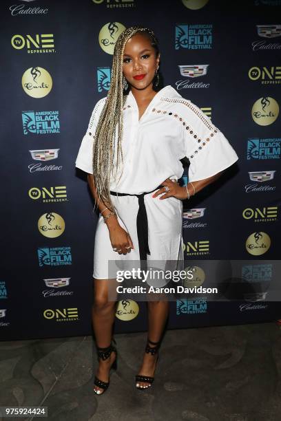 Letoya Luckett attends TV One Private Dinner during American Black Film Festival 2018 at Mondrian South Beach on June 15, 2018 in Miami, Florida.