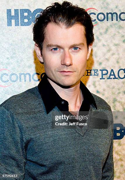 Actor James Badge Dale poses prior to a special screening of The HBO Miniseries 'The Pacific' on March 9, 2010 in Philadelphia, Pennsylvania.