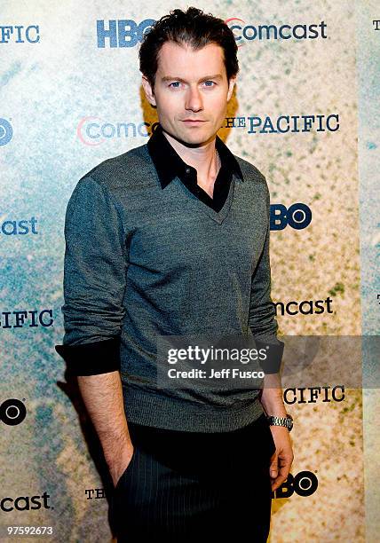 Actor James Badge Dale poses prior to a special screening of The HBO Miniseries 'The Pacific' on March 9, 2010 in Philadelphia, Pennsylvania.