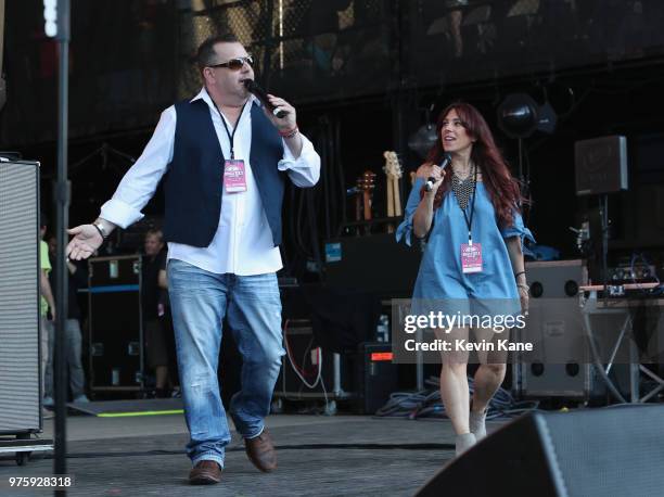 Cooper and Anthony speak onstage during 2018 BLI Summer Jam at Northwell Health at Jones Beach Theater on June 15, 2018 in Wantagh, New York.