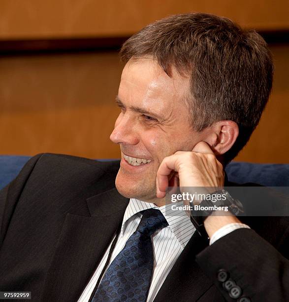 Helge Lund, chief executive officer of Statoil, speaks during an interview at the 2010 CERAWEEK conference in Houston, Texas, U.S., on Tuesday, March...