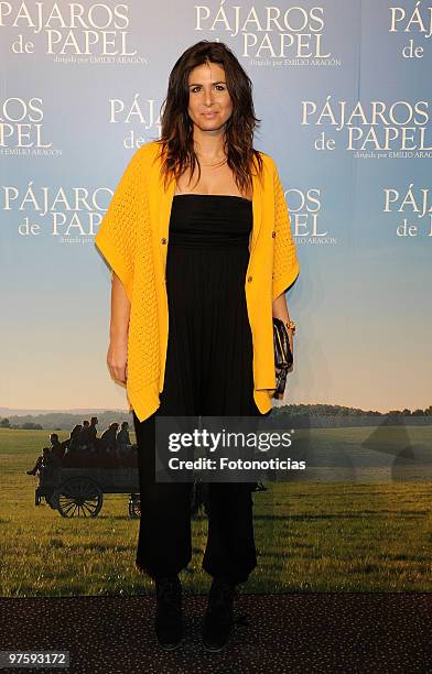 Nuria Roca attends 'Pajaros de Papel' premiere, at Kinepolis Cinema on March 9, 2010 in Madrid, Spain.