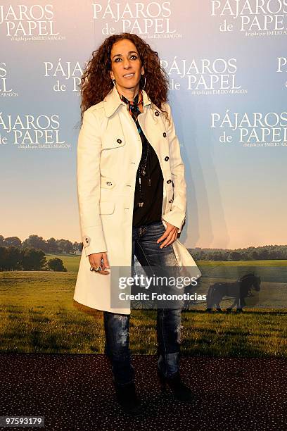 Rosario Flores attends 'Pajaros de Papel' premiere, at Kinepolis Cinema on March 9, 2010 in Madrid, Spain.