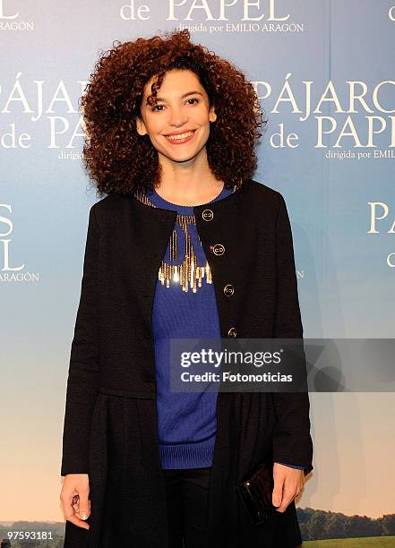 Irene Visedo attends 'Pajaros de Papel' premiere, at Kinepolis Cinema on March 9, 2010 in Madrid, Spain.