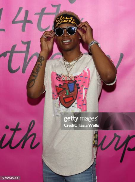 Rapper Silento attends Jillian Estell's red carpet birthday party with a purpose benefitting The Celiac Disease Foundation on June 15, 2018 in Los...