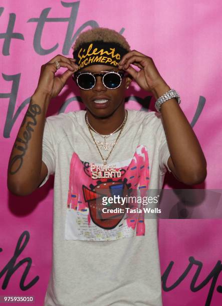 Rapper Silento attends Jillian Estell's red carpet birthday party with a purpose benefitting The Celiac Disease Foundation on June 15, 2018 in Los...