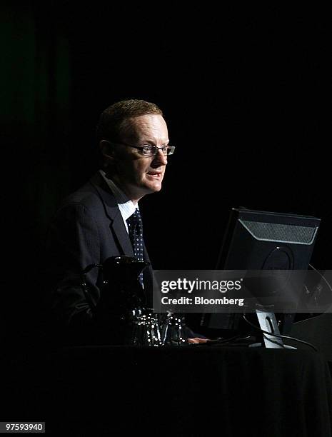 Philip Lowe, assistant governor of the Reserve Bank of Australia, speaks at the Urban Development Institute of Australia National Congress 2010 in...