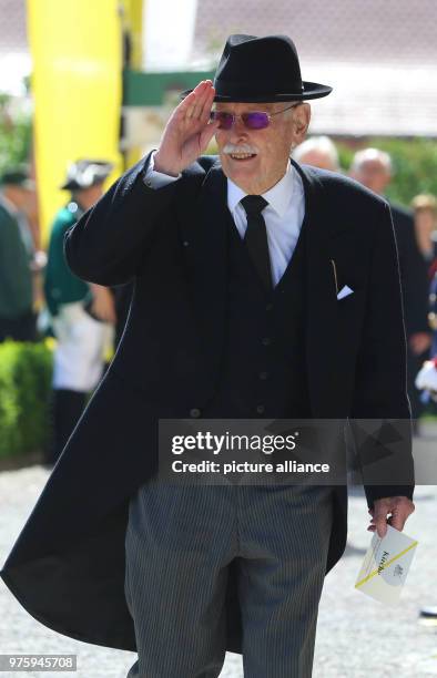 May 2018, Germany, Altshausen: Margrave Max of Baden arrives at the funeral of Duke Friedrich of Wuerttemberg who died in a car accident. According...