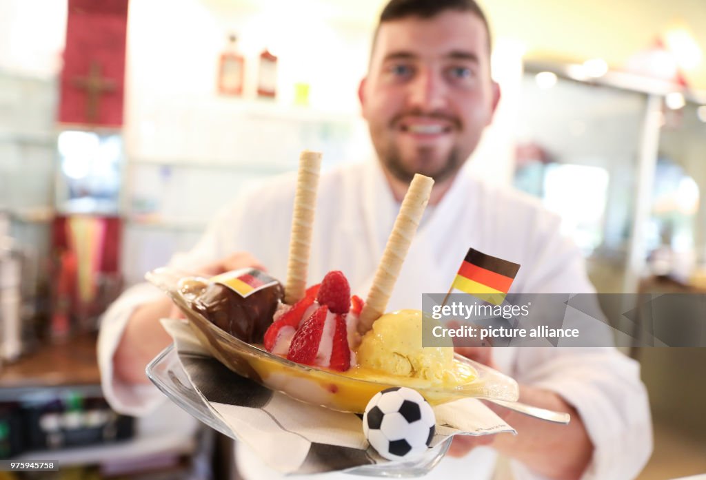 German football team at training camp