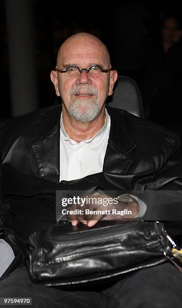 Artist Chuck Close attends the "Marina Abramovic: The Artist is Present" exhibition opening night party at The Museum of Modern Art on March 9, 2010...